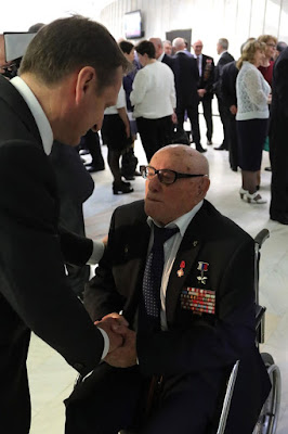 Director of the Foreign Intelligence Service (SVR) Sergei Naryshkin with Soviet intelligence officer, Hero of Russia Alexei Botyan at the gala event marking the 95th anniversary of Russian illegal intelligence at SVR headquarters. Director of the Foreign Intelligence Service (SVR) Sergei Naryshkin with Soviet intelligence officer, Hero of Russia Alexei Botyan at the gala event marking the 95th anniversary of Russian illegal intelligence at SVR headquarters.