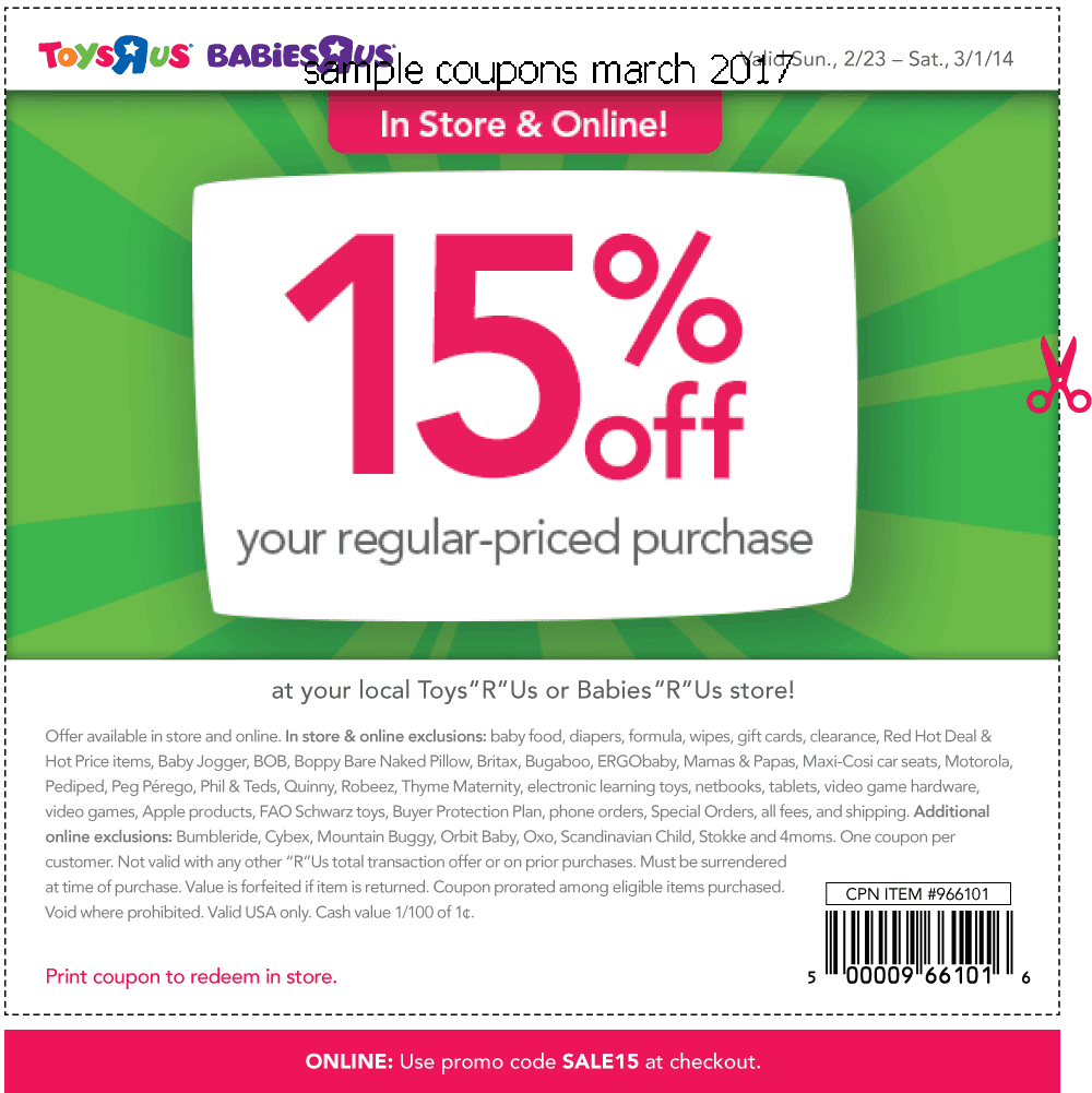 Toys r coupons