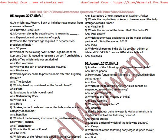 ssc-cgl-2017-tier-1-general-awareness-questions-answers-compilation-pdf