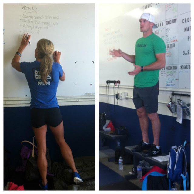 Reebok coaches Lauren and Blair giving explanations before a workout