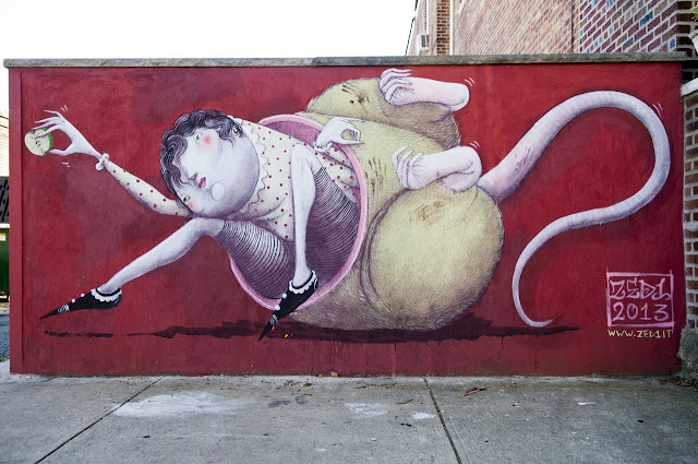 Street Art By Italian Artist ZED1 on the Streets of New York City, USA. 2