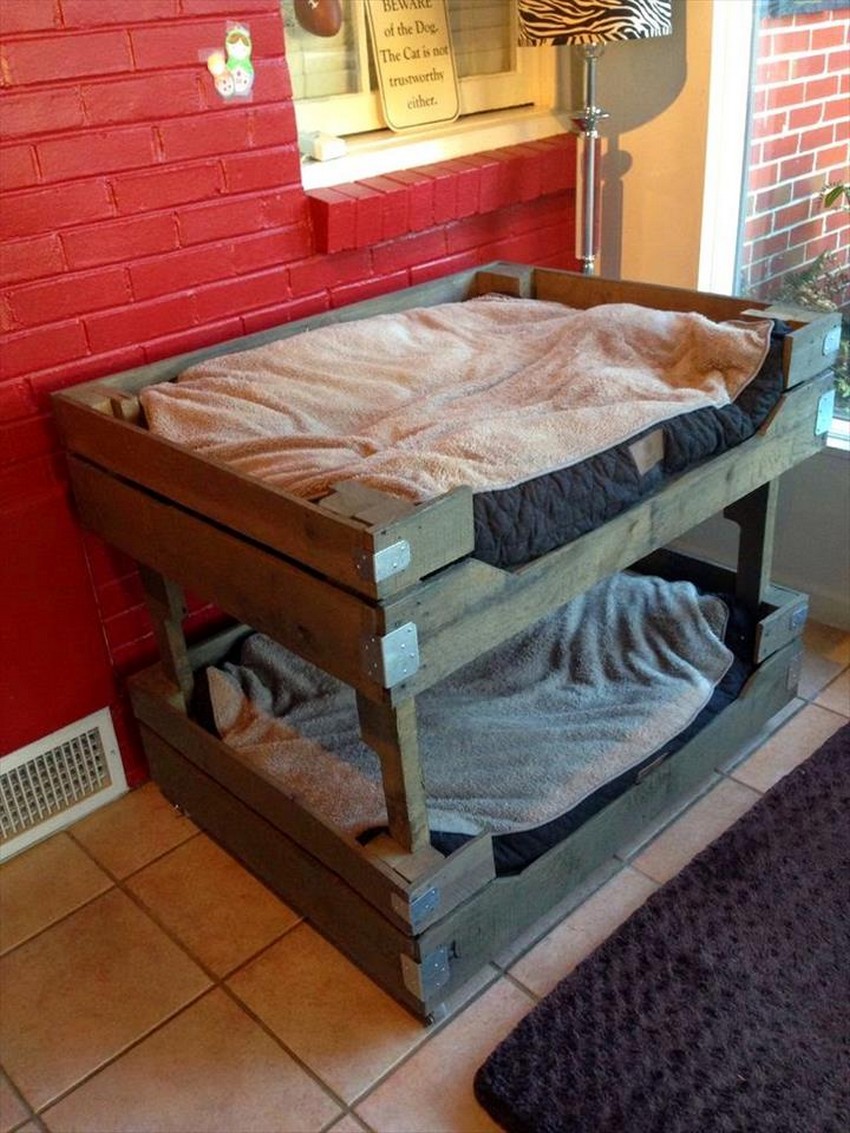 Diy Pallet Dog Bed Ideas Make At Home, Diy Dog Bunk Beds Simple