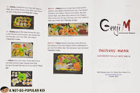 Genji-M Delivery Menu and Prices