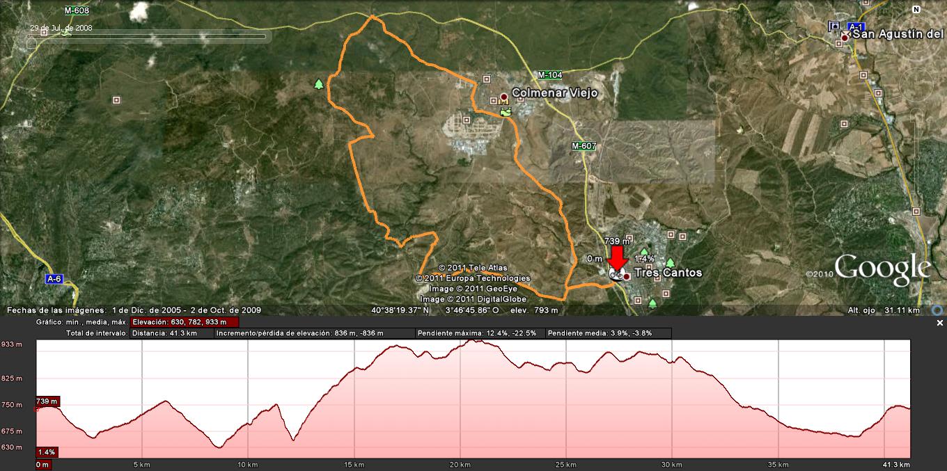 RUTA TRES CANTOS PUENTE DE LA MARMOTA COLMENAR VIEJO MTBYMAS