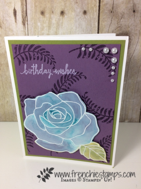 Wonder Rose, Floating ink, Stampin'Up!, frenchiestamps,