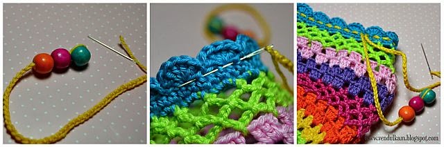 Crochet rainbow purse - free pattern