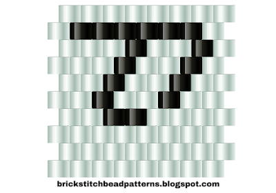 Free brick stitch beaded alphabet pattern letter D download.