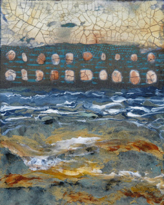 A Sea of Hope by Sandra Duran Wilson crackles and abstract textures