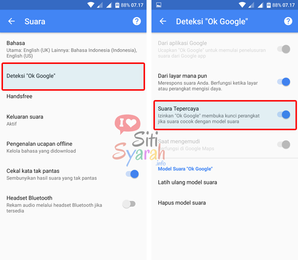 membuka android dengan suara