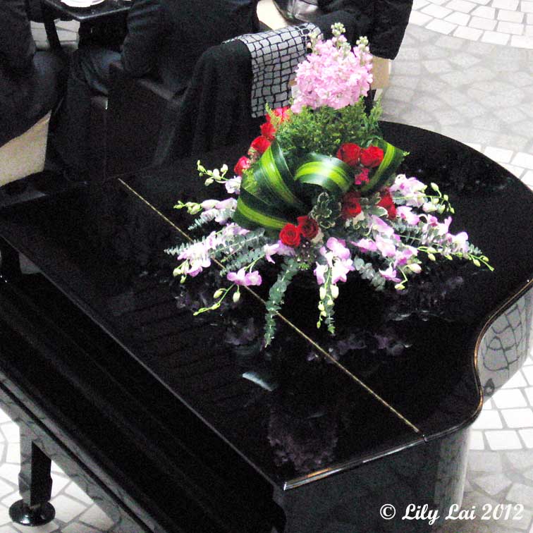 Floral Whisper Piano Top Arrangements