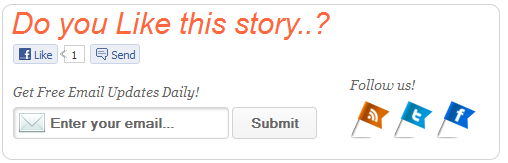 Social media with email subscription widget for blogger