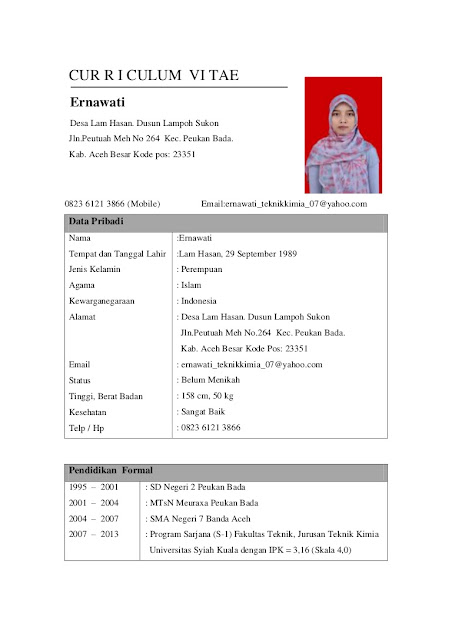cv lamaran kerja pdf cv lamaran kerja pdf
