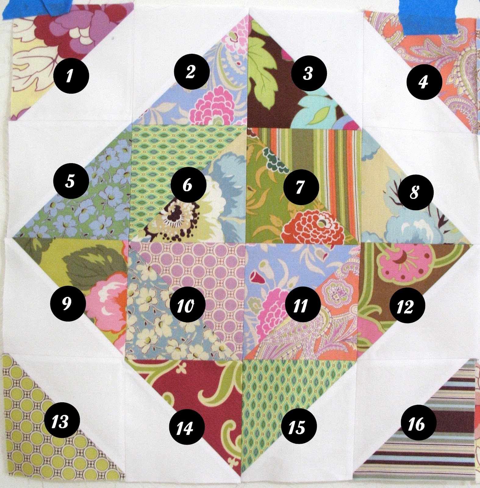 Ye Olde Gypsy Caravan Half Square Triangle Quilt (72)