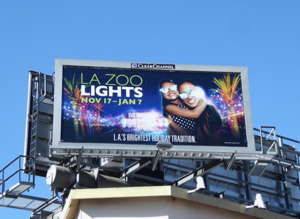 LA Zoo Lights Holiday 2017 billboard LA Zoo Lights Holiday 2017 billboard