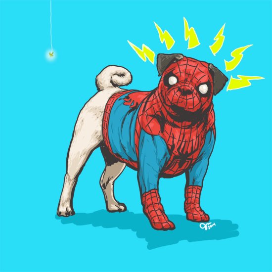 Josh Lynch ilustrações cachorros como personagens super heróis vilões Marvel - Dogs of the Marvel Universe