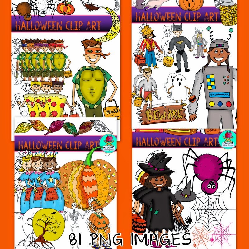 http://www.teacherspayteachers.com/Product/Halloween-Clip-Art-Ninja-Turtle-Witch-Trick-or-Treaters-Pumpkin-1409906