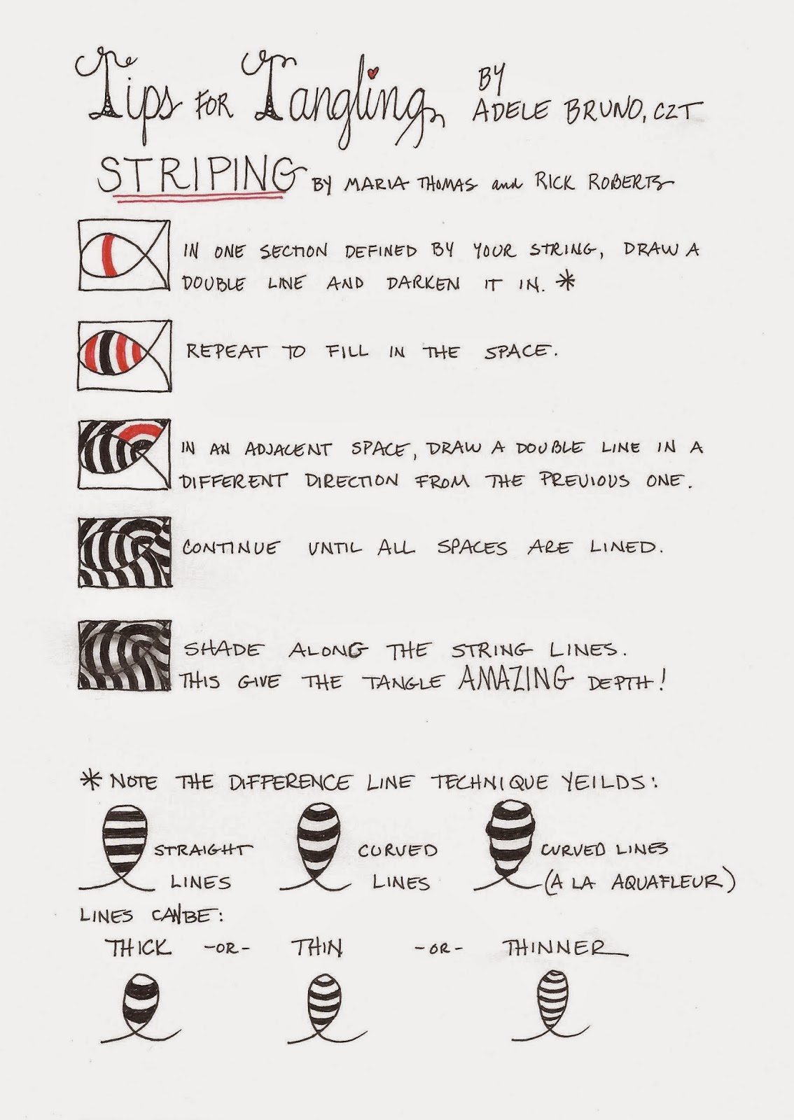 Tickled To Tangle Tips for Tangling Striping