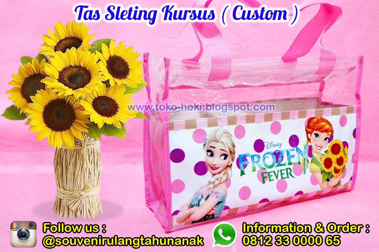 SOUVENIR ULANG TAHUN ANAK MURAH: Tas Sleting Kursus