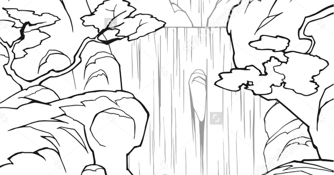 Info Terkini 20 Sketsa Gambar Pemandangan Air Terjun