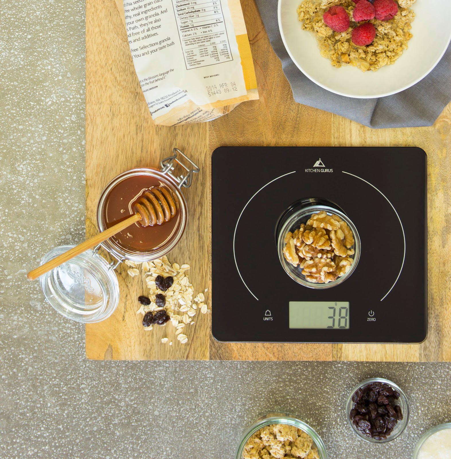 Monicas Rants Raves and Reviews Kitchen Gurus Glass Top Digital Food Scale!