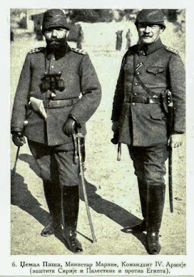 Djemal Pasha, Lord of the Admirality, Commander of the 4th Army. (Defence of Syria and Palestine and against Egypt). 