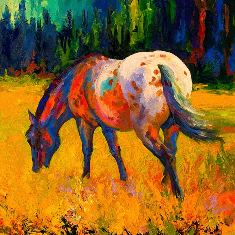 caballos-pintados-con-espatula caballos-impresionismo-contemporaneo