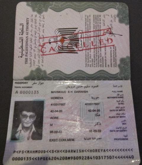 Id Card By Mahmoud Darwish
