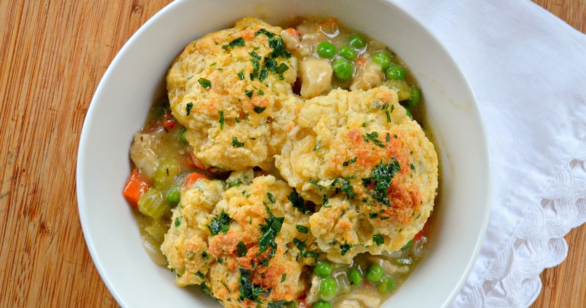 Chicken Or Turkey Casserole With Garlic Cheddar Biscuit Crust Serena
