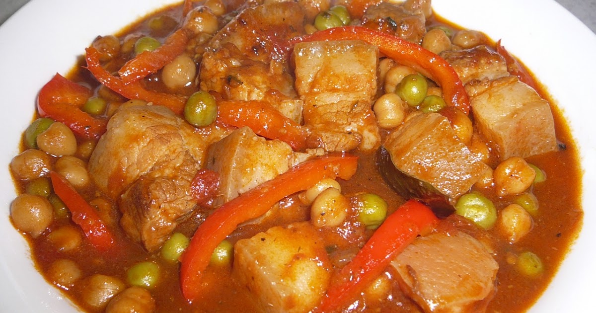 Pork Gisantes and Garbanzos