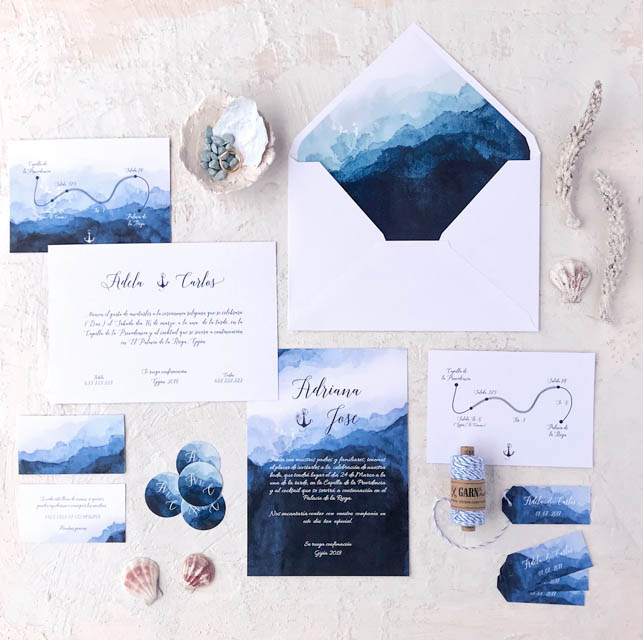 marmarina invitaciones boda papelería sello sobre forrado