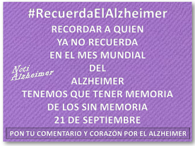 CAMPAÑA #RecuerdaElAlzheimer