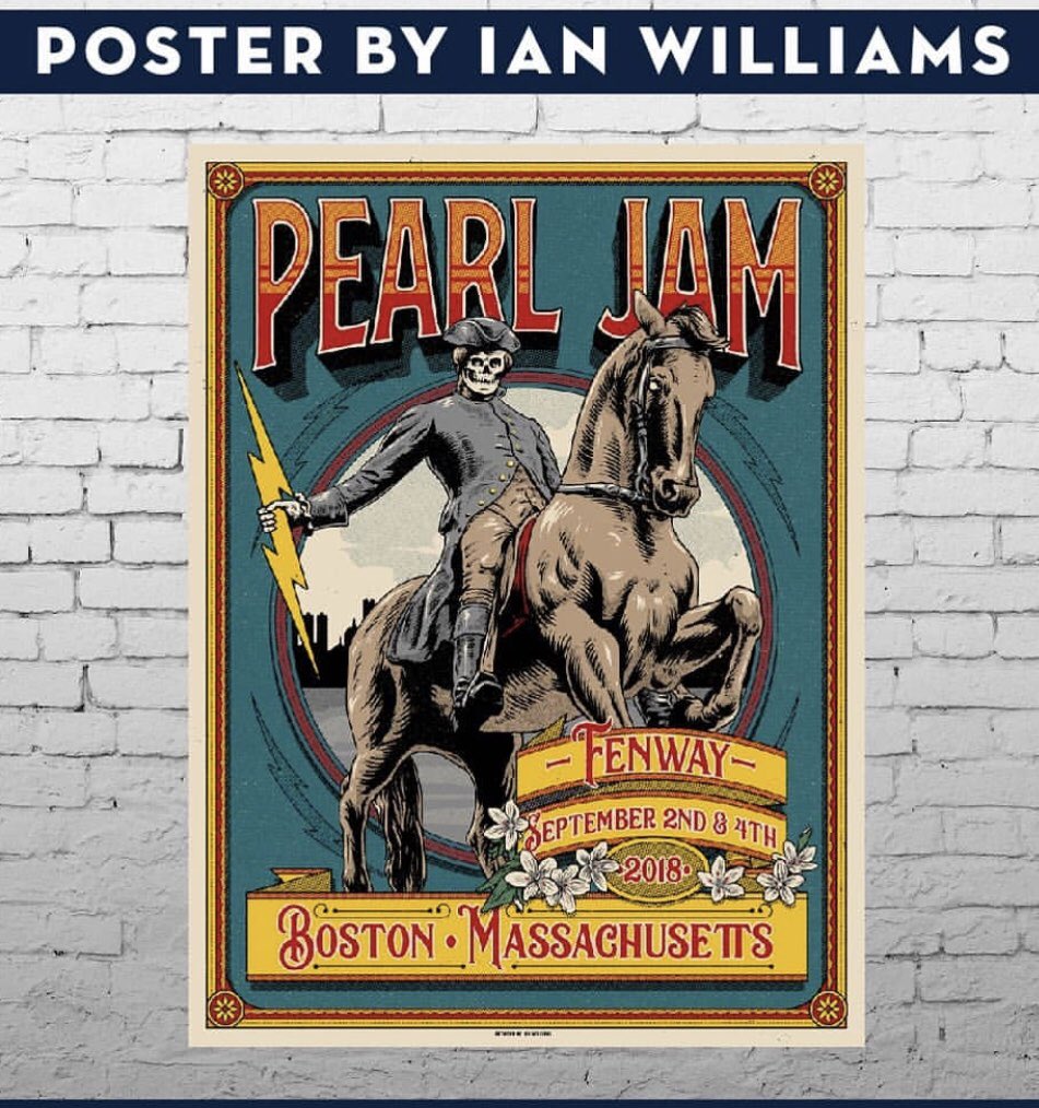 INSIDE THE ROCK POSTER FRAME BLOG: Pearl Jam Boston Posters by Brad