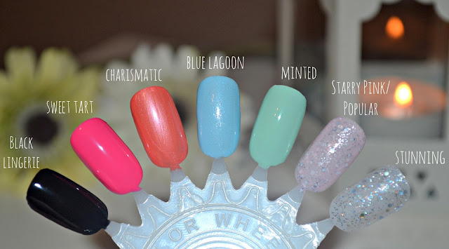photo of nail varnish swatches color colour