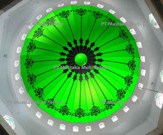 Kubah Plafon Masjid Dekoratif Warna - Copyright : PT Mustaka Multi Tehnik