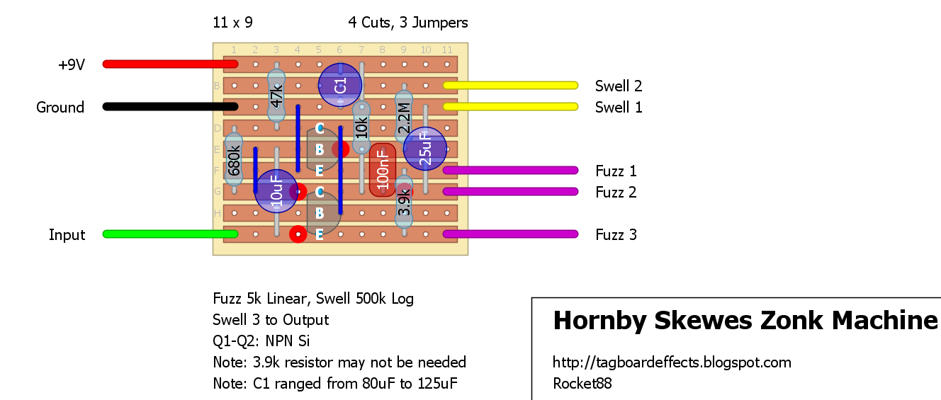 Guitar FX Layouts: Hornby Skewes Zonk Machine II