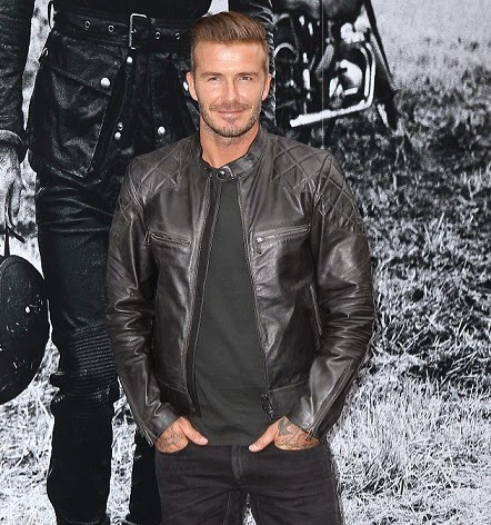 Gambar Jaket Kulit David Beckham