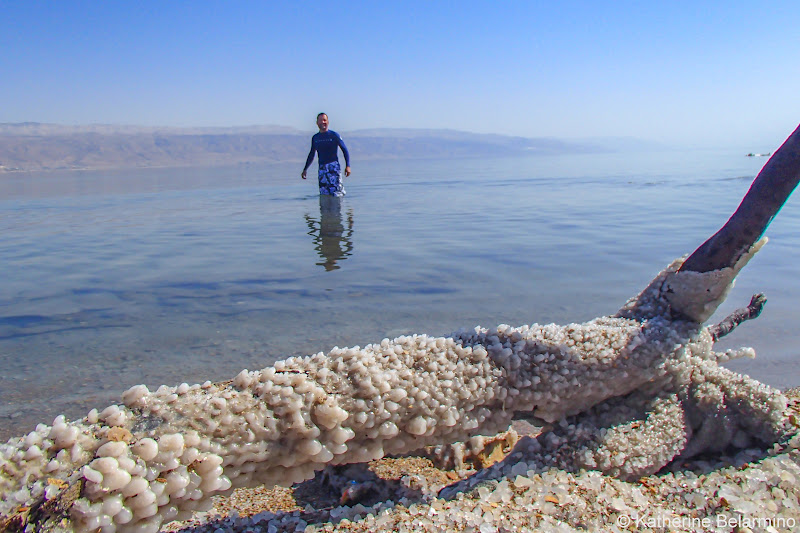 Standing and Floating in the Dead Sea and Tips Israel