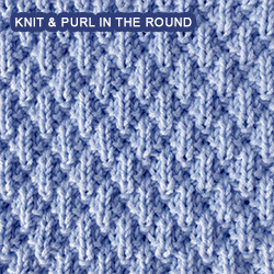 Easy stitch to Knit - Worked in the round.
