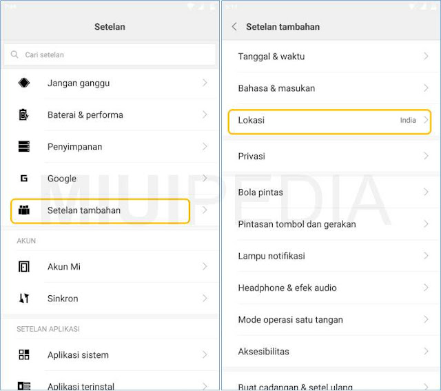 cara ganti lokasi / region MIUI cara ganti lokasi / region MIUI