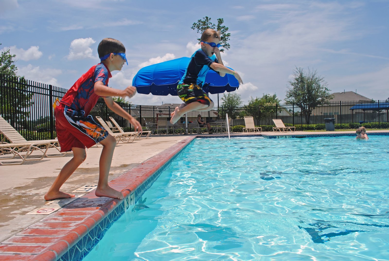 Live Laugh Lopez Swimming at the Hoisington's Pool