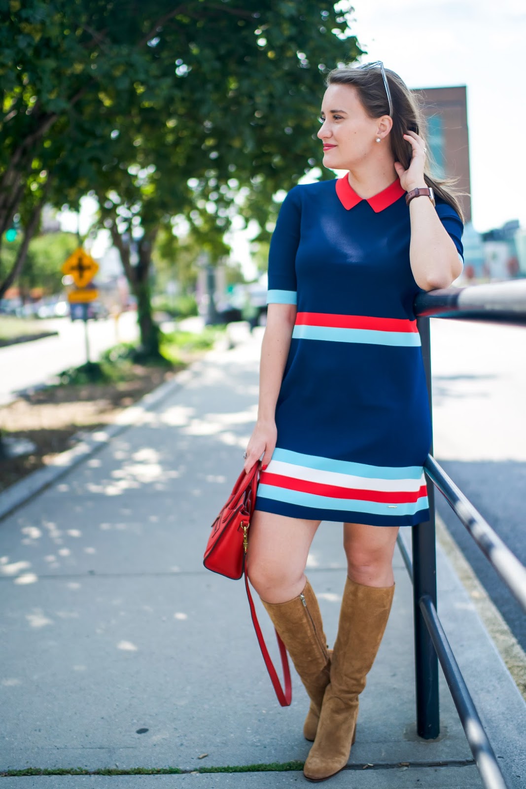 Ted Baker Origami Stripe Knit Dress Connecticut Fashion and Lifestyle