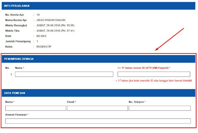 isi form data penumpang kereta api isi form data penumpang kereta api