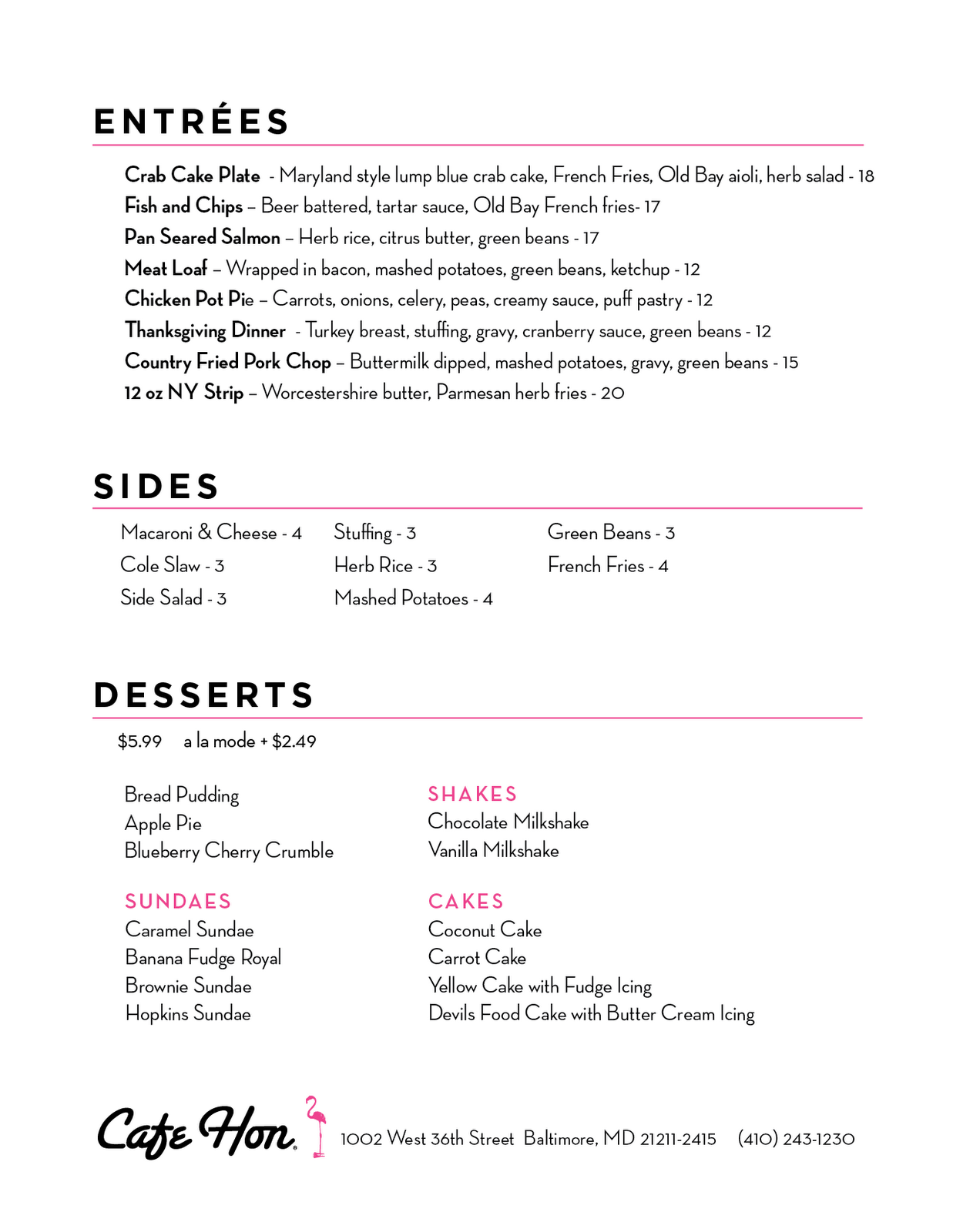 Usen Gandara Art/Design Hon Cafe, Logo, menus. Baltimore MD