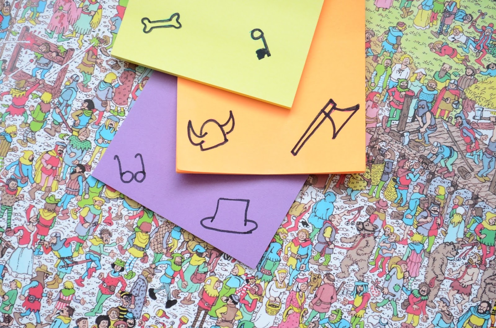 The Practical Mom: Sticky Note Map Game for Little Kids 