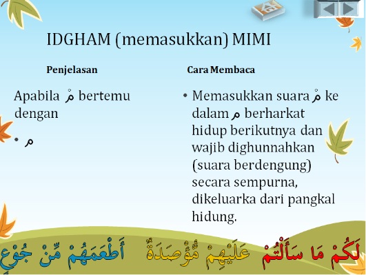 Pengertian, Cara Membaca dan Contoh Idgham Mimi atau Idgham Mitslain