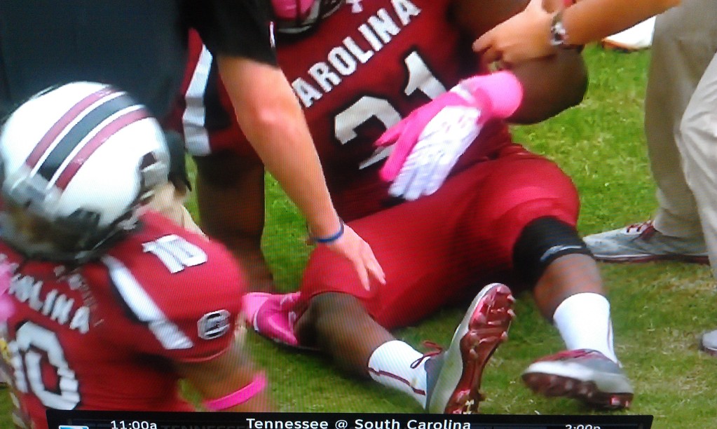 AllInweb News Marcus Lattimore having leg knee injury in match
