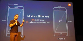 Xiaomi Bandingkan Mi 4i dengan iPhone 6