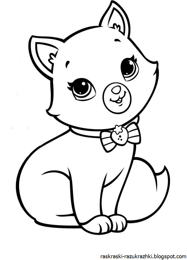 Раскраски Для Девочек Котики Бесплатно