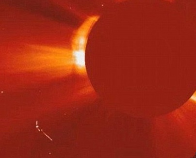 TELESCOPE SUN: WOW "GIANT UFO RING" Sep 3, 2019 Morning Ufo+sun