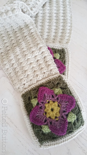 Structured Rock Cress Scarf Crochet Pattern by Susan Carlson of Felted Button